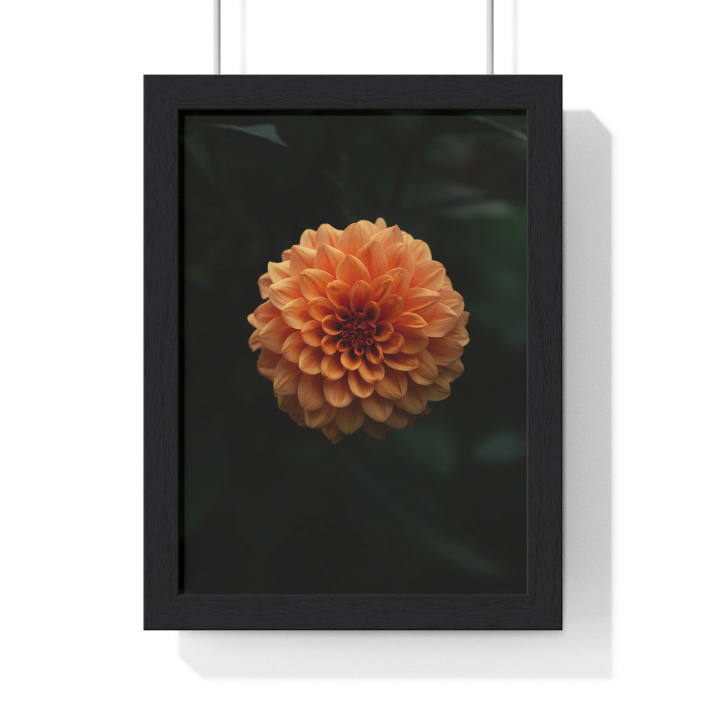 Vertical Framed Poster, Nature’s geometry, painted in sunset hues