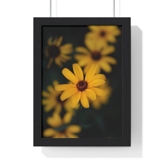 Vertical Framed Poster, Where light meets stillness