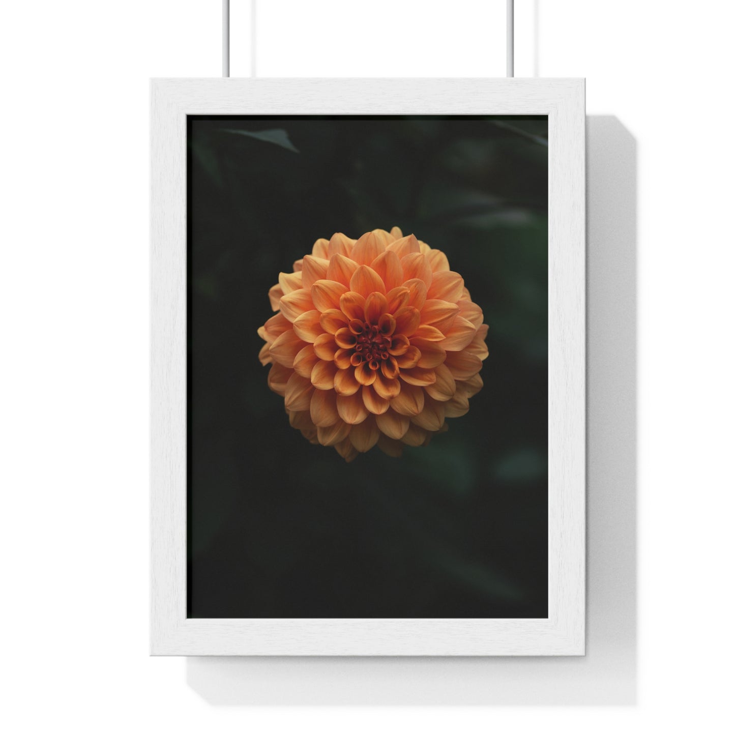 Vertical Framed Poster, Nature’s geometry, painted in sunset hues
